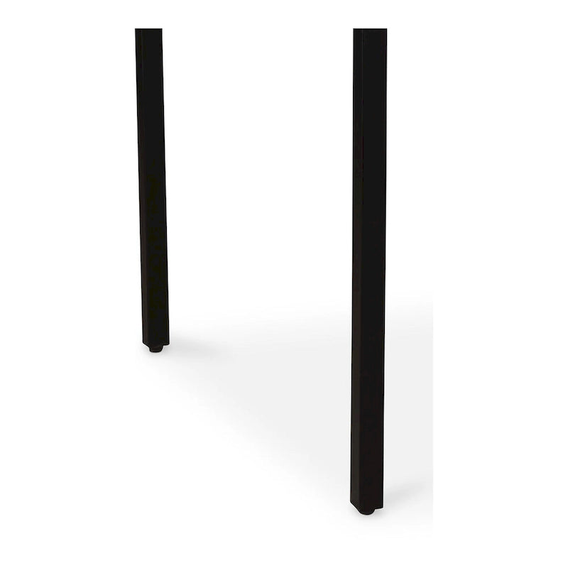 Table à manger moderne en marbre blanc avec piètement en fer noir – 6 places