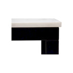 Table à manger moderne en marbre blanc avec piètement en fer noir – 6 places