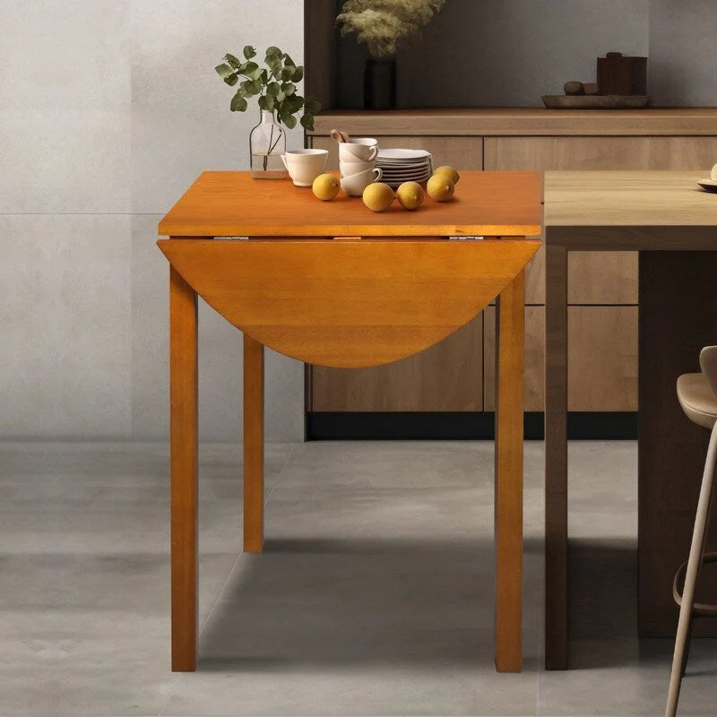 Table de salle à manger à abattants en bois massif - 39,25L x 23,25P x 29H