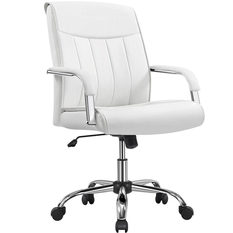 Fauteuil de bureau de direction en similicuir à dossier haut avec hauteur réglable