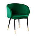 Chaise de salle à manger rustique en velours – Chaise d'appoint pour salle à manger