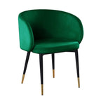 Chaise de salle à manger rustique en velours – Chaise d'appoint pour salle à manger