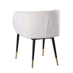 Chaise de salle à manger rustique en velours – Chaise d'appoint pour salle à manger