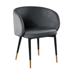 Chaise de salle à manger rustique en velours – Chaise d'appoint pour salle à manger