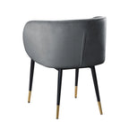 Chaise de salle à manger rustique en velours – Chaise d'appoint pour salle à manger