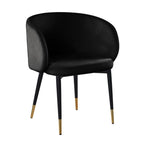 Chaise de salle à manger rustique en velours – Chaise d'appoint pour salle à manger
