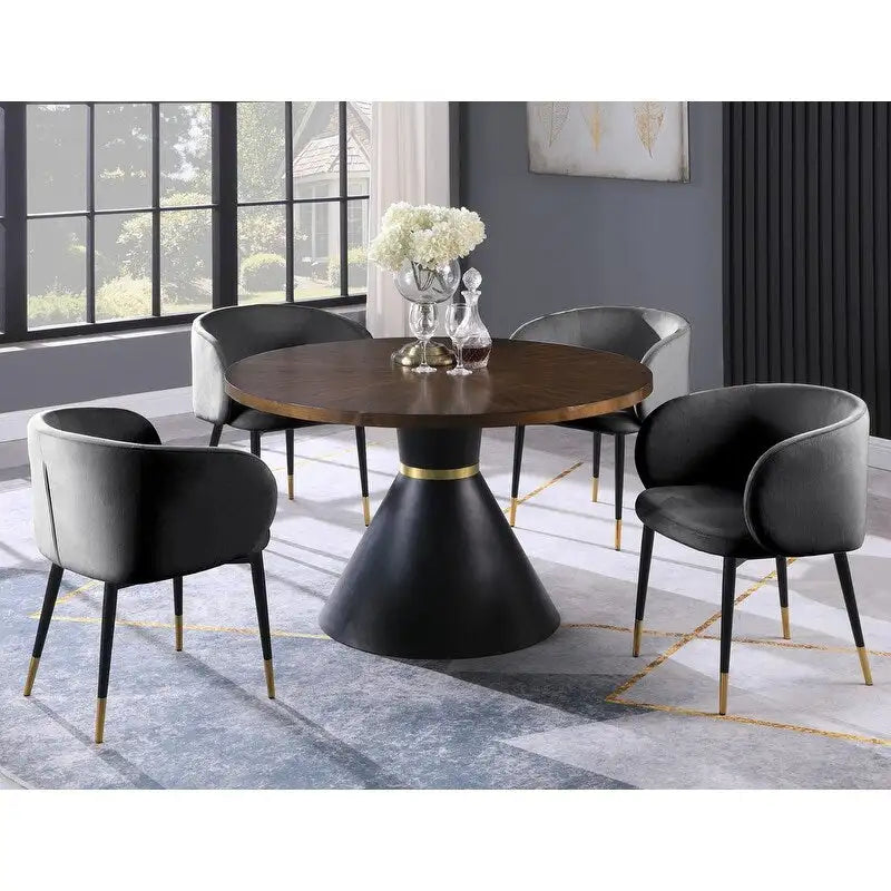 Chaise de salle à manger rustique en velours – Chaise d'appoint pour salle à manger