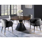 Chaise de salle à manger rustique en velours – Chaise d'appoint pour salle à manger