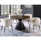 Chaise de salle à manger rustique en velours – Chaise d'appoint pour salle à manger