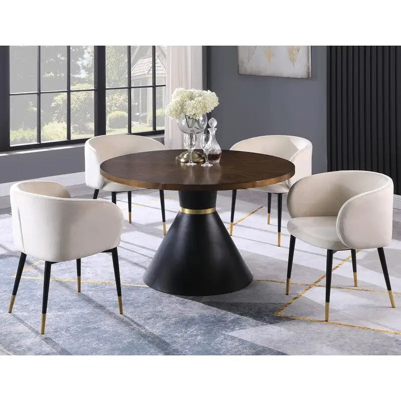 Chaise de salle à manger rustique en velours – Chaise d'appoint pour salle à manger