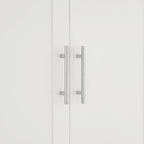 Armoire de rangement de salle de bain en MDF de 67 po de hauteur avec 4 portes et étagères réglables - 28 X 67
