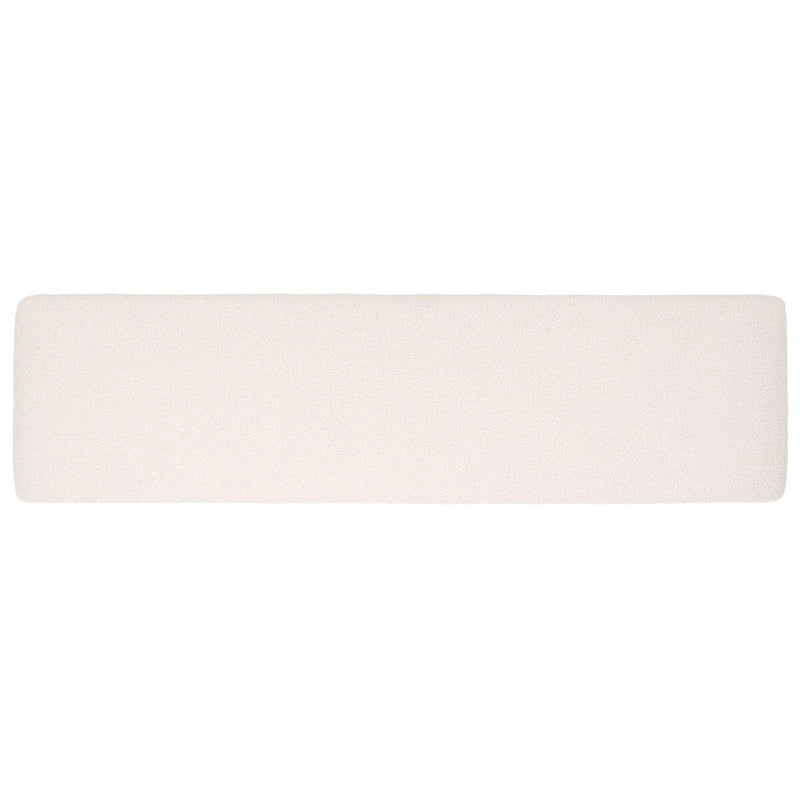 Banc rembourré en bouclette de 152 cm – Assise moderne pour entrée et chambre