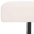 Banc rembourré en bouclette de 152 cm – Assise moderne pour entrée et chambre