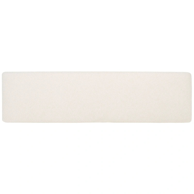 Banc rembourré en bouclette de 152 cm – Assise moderne pour entrée et chambre