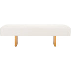 Banc rembourré en bouclette de 152 cm – Assise moderne pour entrée et chambre