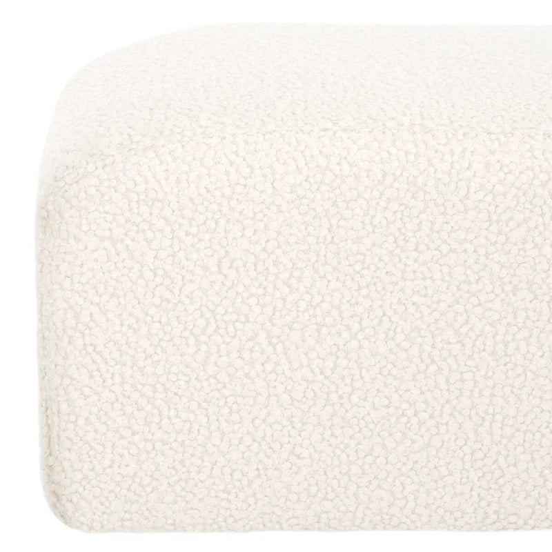 Banc rembourré en bouclette de 152 cm – Assise moderne pour entrée et chambre