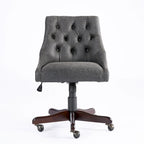 Fauteuil de bureau à domicile en tissu à motif peau de mouton de style rétro médiéval avec fonctions de levage, de pivotement et d'inclinaison