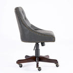 Fauteuil de bureau à domicile en tissu à motif peau de mouton de style rétro médiéval avec fonctions de levage, de pivotement et d'inclinaison